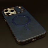 Luxury Leather MagSafe Case for iPhone 17 Series | Camera Lens Protection Back Cover
