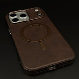 Luxury Leather MagSafe Case for iPhone 17 Series | Camera Lens Protection Back Cover
