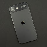 iPhone 16E Luxury Backplane Glass Chromatic Lens Shield Case Cover