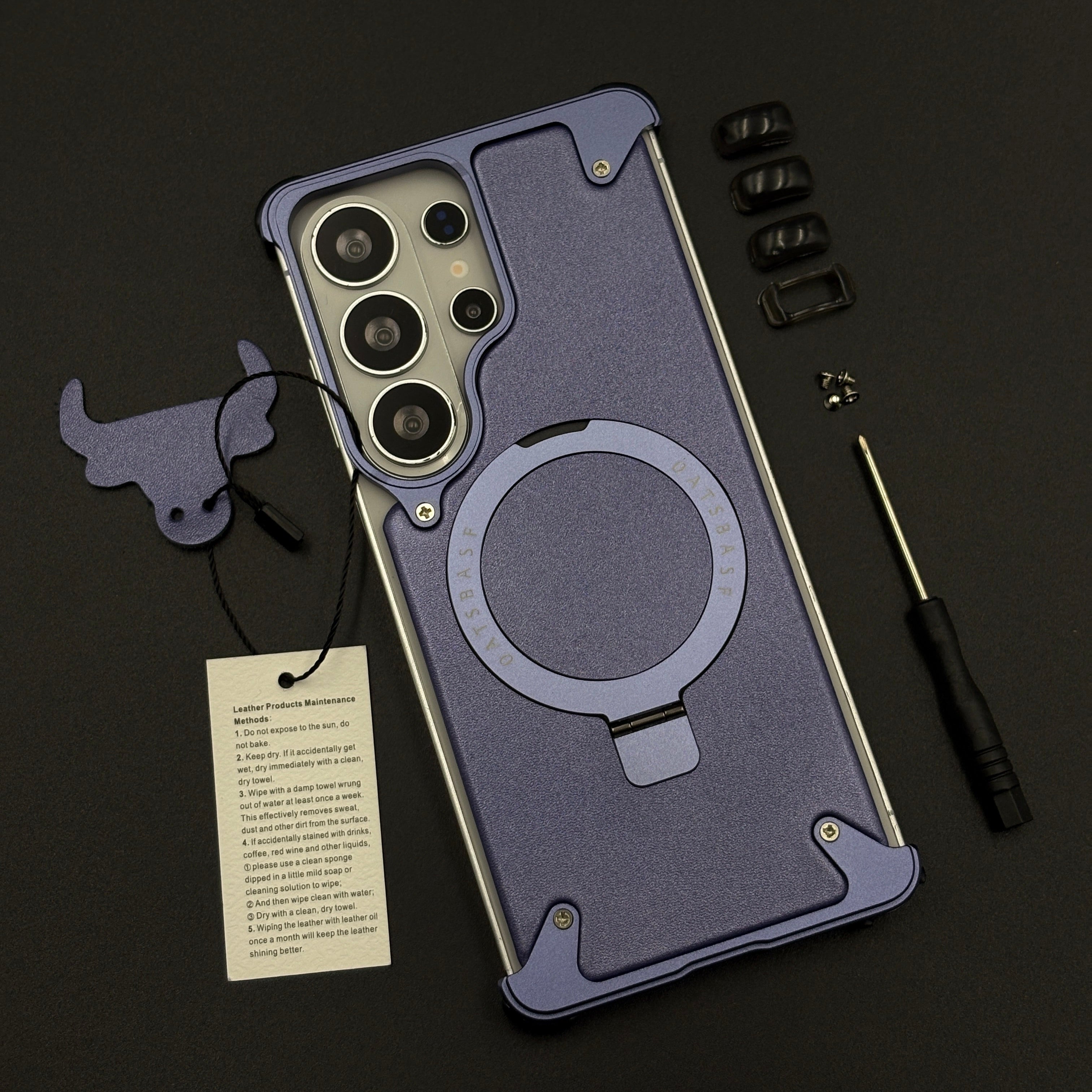 Metal Armor Ring Stand Mobile Case Cover for Samsung Galaxy S26 Ultra | Magnetic Grip