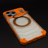 Rugged MagSafe Ring Stand Clear Case for iPhone 17 Series | Shockproof Armor Cover