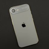 iPhone 16E Luxury Backplane Glass Chromatic Lens Shield Case Cover