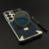 Carbon Navy Metal MagSafe Mobile Case Cover for Samsung Galaxy S26 Ultra