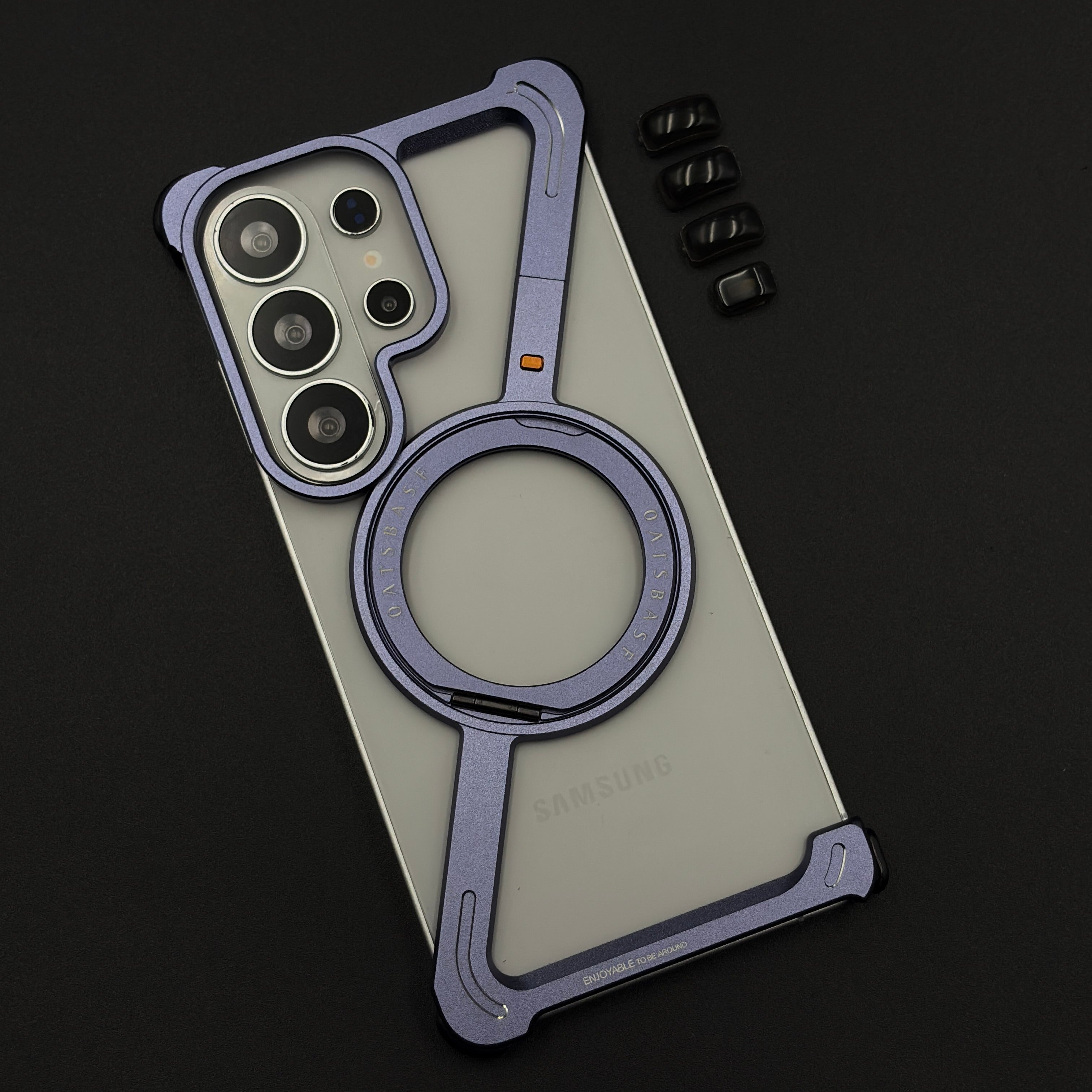 Z Shape Aluminium Metal Rotating Kickstand for Samsung Galaxy S26 Ultra | Frameless Design