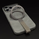 Leather MagSafe Ring Stand Case with Strap for iPhone 17 Series | Slim Grip Holder Cover