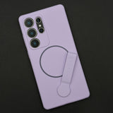 Liquid Silicone Wristband Case for Samsung Galaxy S25 Ultra | Silk Feel Touch Grip | Built-In Strap | MagSafe Compatible
