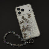 Bow & Butterfly Bloom Confetti Floating Mobile Case Cover for iPhone 17 Series