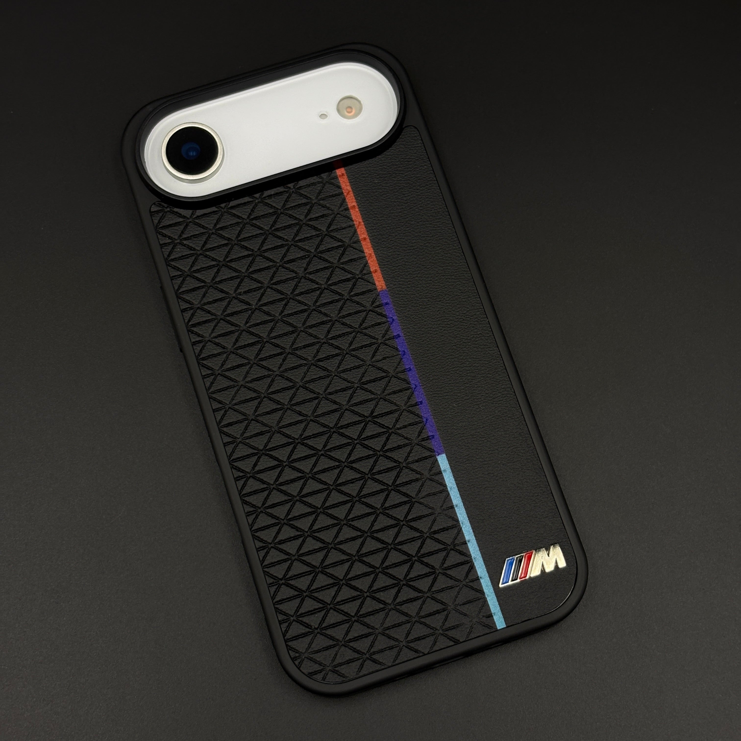 Performance M Tricolor Stripe Sports Car Logo Case for iPhone 17 Air | Textured Grip Back Cover