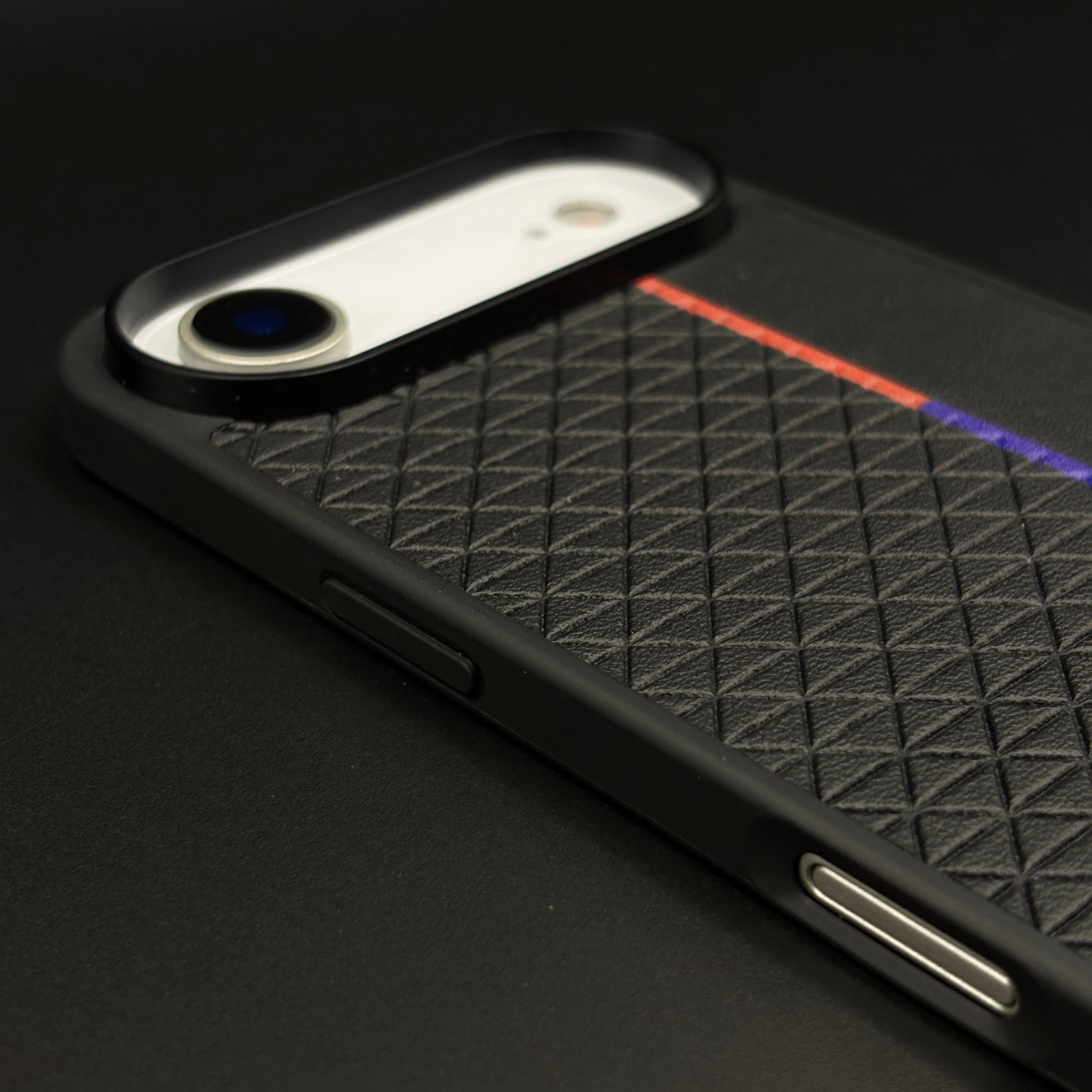 Performance M Tricolor Stripe Sports Car Logo Case for iPhone 17 Air | Textured Grip Back Cover