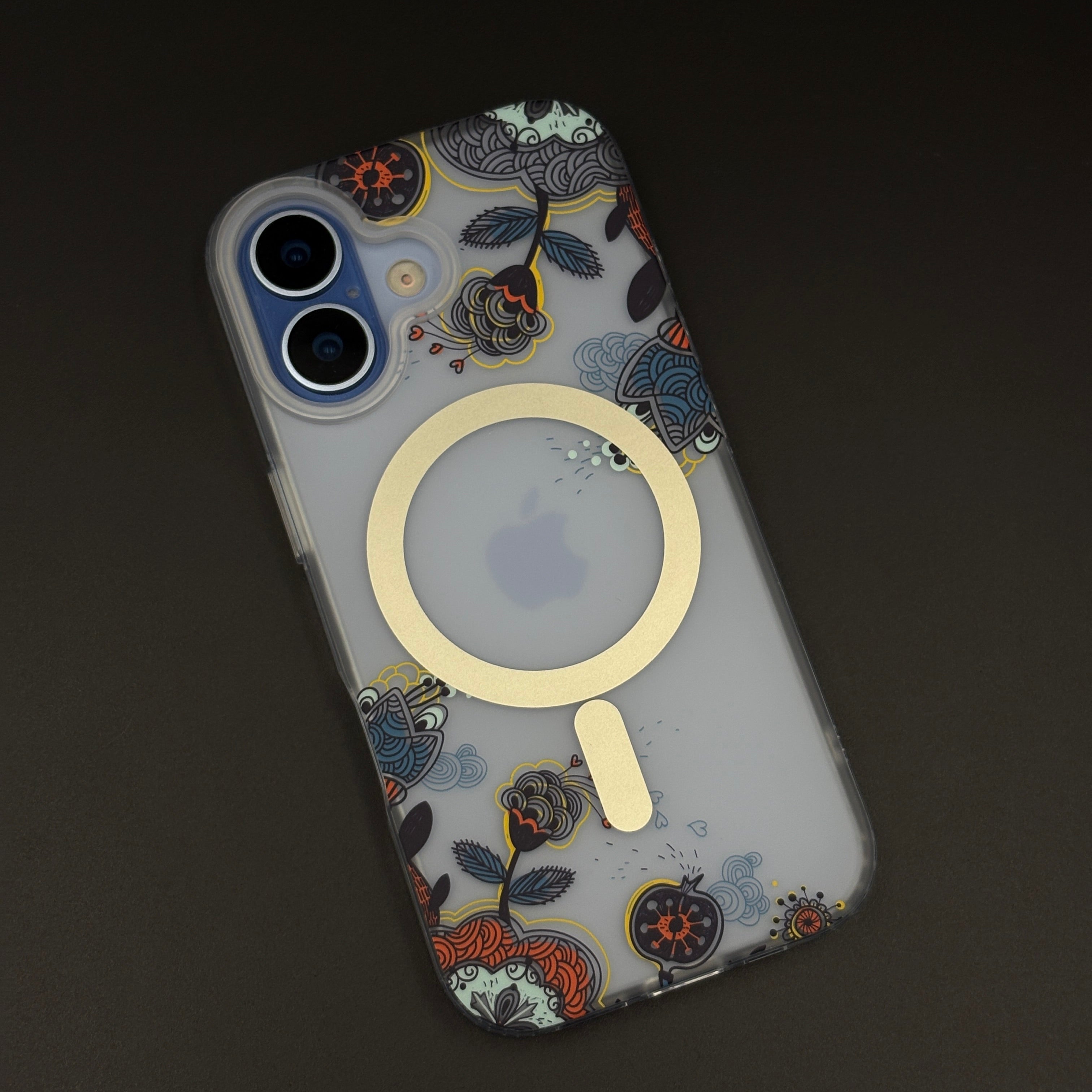 Floral MagSafe Clear Case for iPhone 17 | Anti-Yellow Botanical Back Cover