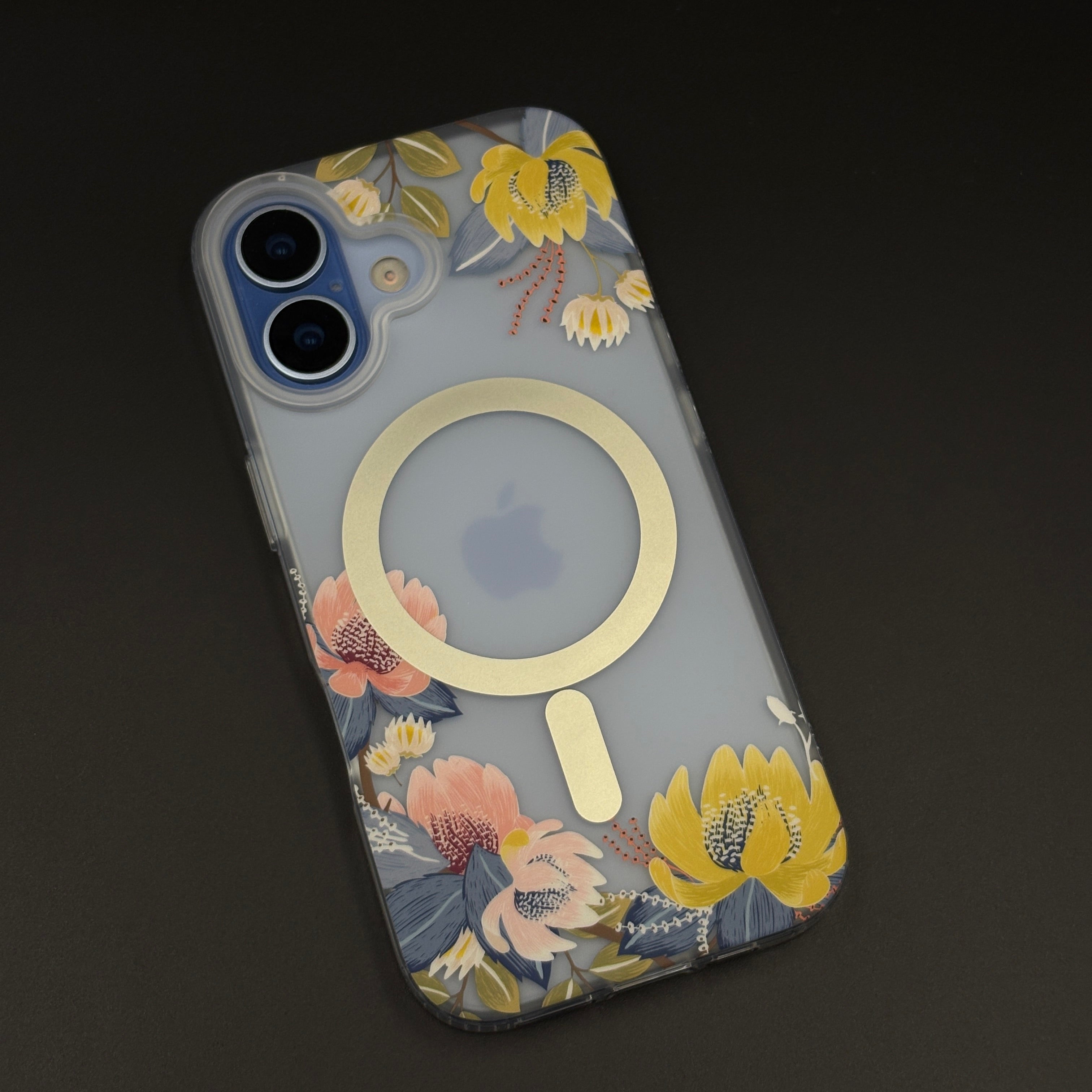 Floral MagSafe Clear Case for iPhone 17 | Anti-Yellow Botanical Back Cover
