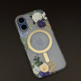 Floral MagSafe Clear Case for iPhone 17 | Anti-Yellow Botanical Back Cover