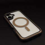 Transparent MagSafe Bumper Case for iPhone 17 | Metal Frame Shockproof Clear Back Cover