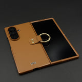 PU Leather Case For Samsung Galaxy Z Fold 6 | Elegant Ring Holder | Slim Protection