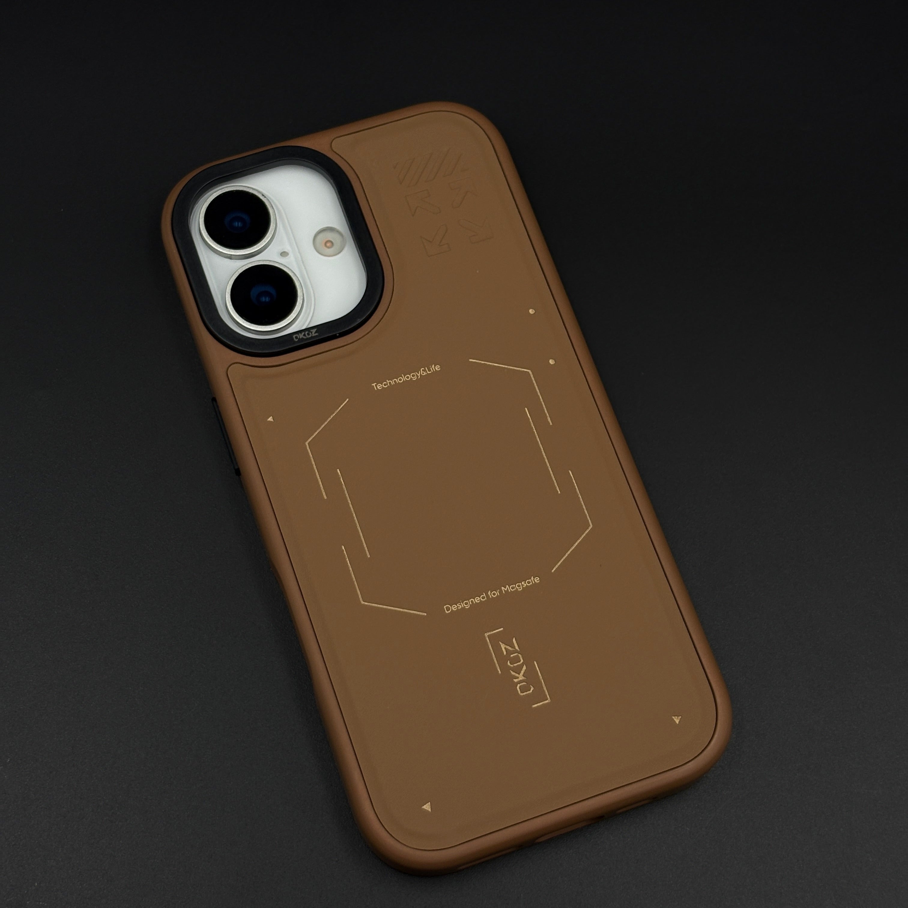 Tech Pattern Leather MagSafe Mobile Case Cover for iPhone 17 | Slim Protection