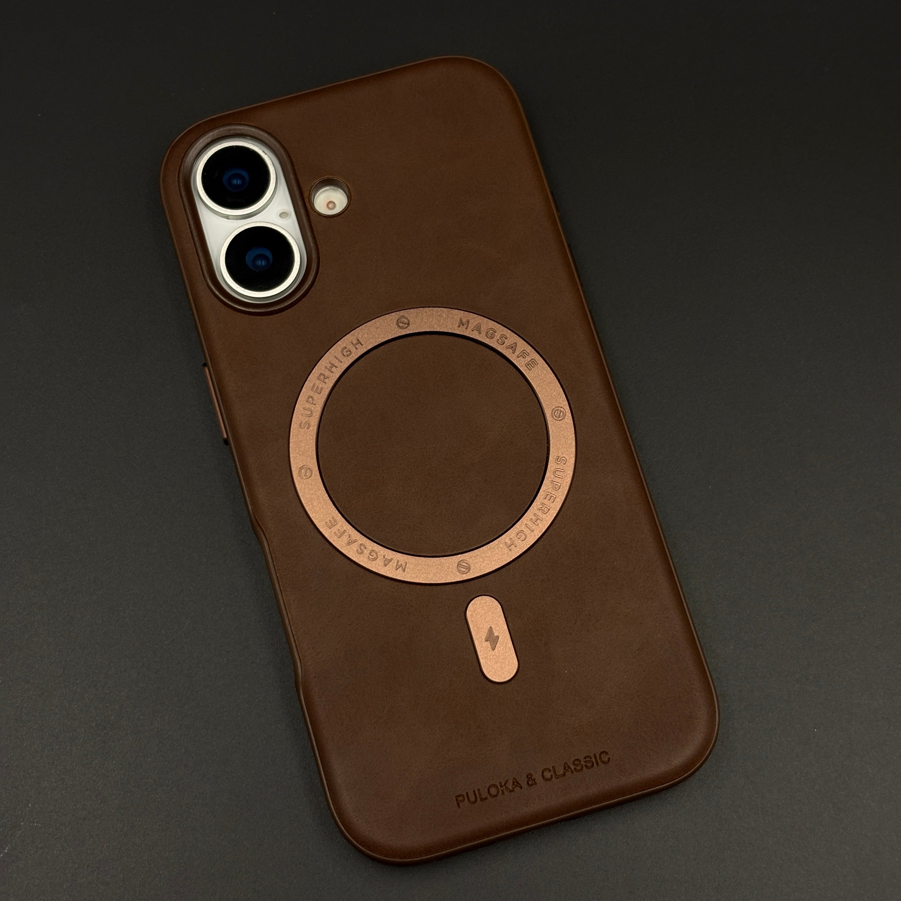 Super Magnetic Magsafe PU Leather Case for iPhone 17 | Premium Grip & Sleek Design