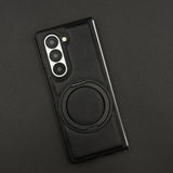 Stitch Leather Case 360° Rotating Metal Stand for Samsung Galaxy Z Fold 6 | Magsafe Compatible | Premium Feel & Grip