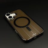 Smokey MagSafe Transparent Mobile Case Cover for iPhone 17 | Anti‑Yellow Line Design Back