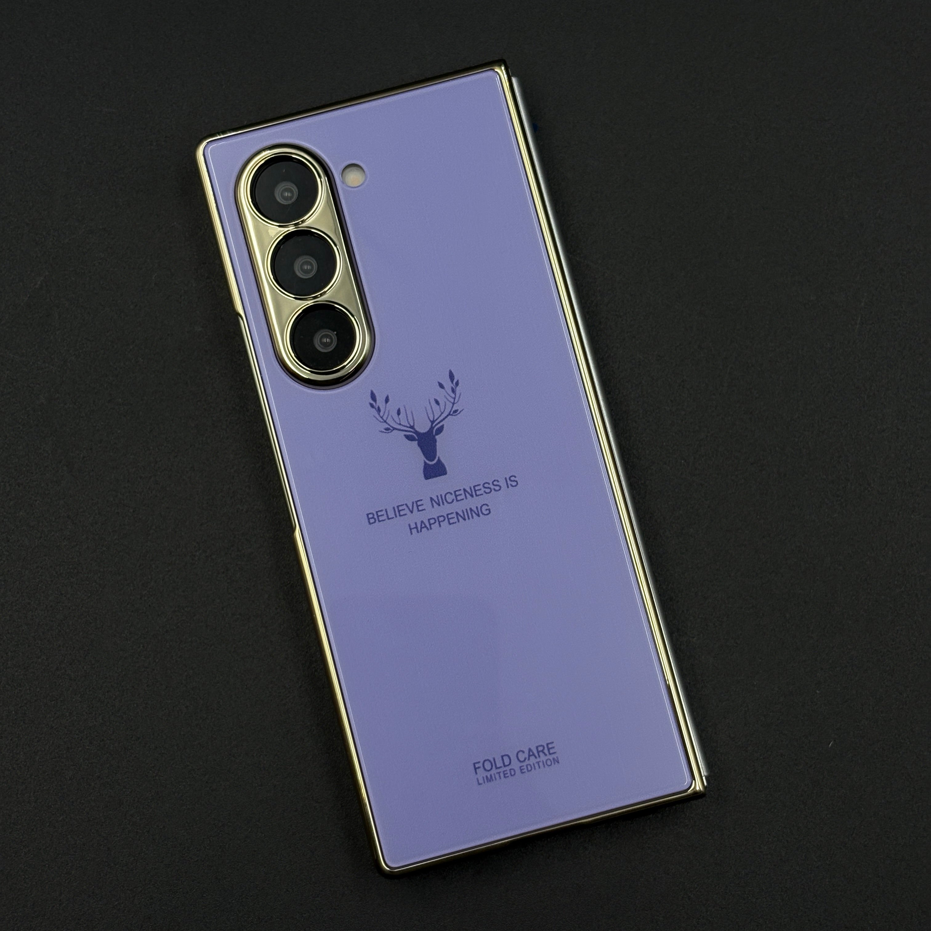 Premium Glass Case for Samsung Galaxy Z Fold 6 | Chrome Finish Frame | Exclusive Luxury Protection