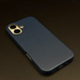 Minimalist Leather Logo Phone Case Cover for iPhone 17 | Slim Premium Everyday Protection