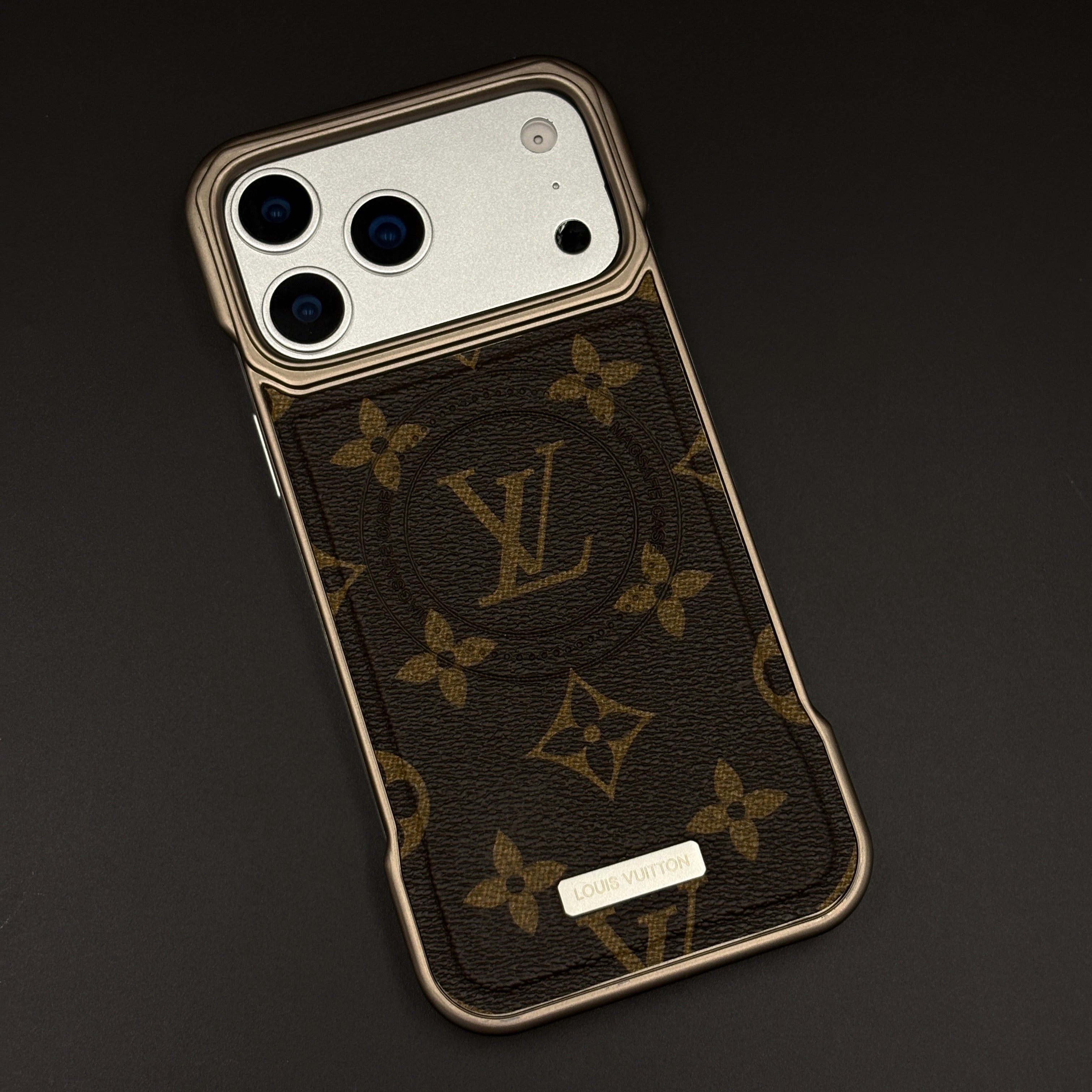 Luxury Branded Leather Fabric Mobile Case for iPhone 17 Series | Premium Textured Leather | MagSafe Compatible