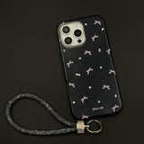 Bow Sparkle Glitter Case with Sling for iPhone and Cute Carry Strap