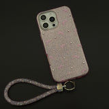 Bow Sparkle Glitter Case with Sling for iPhone and Cute Carry Strap