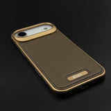 Aluminium Metal Leather Case Cover with Hidden MagSafe for iPhone 17 Air