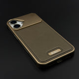 Aluminium Metal Leather Case Cover with Hidden MagSafe for iPhone 17