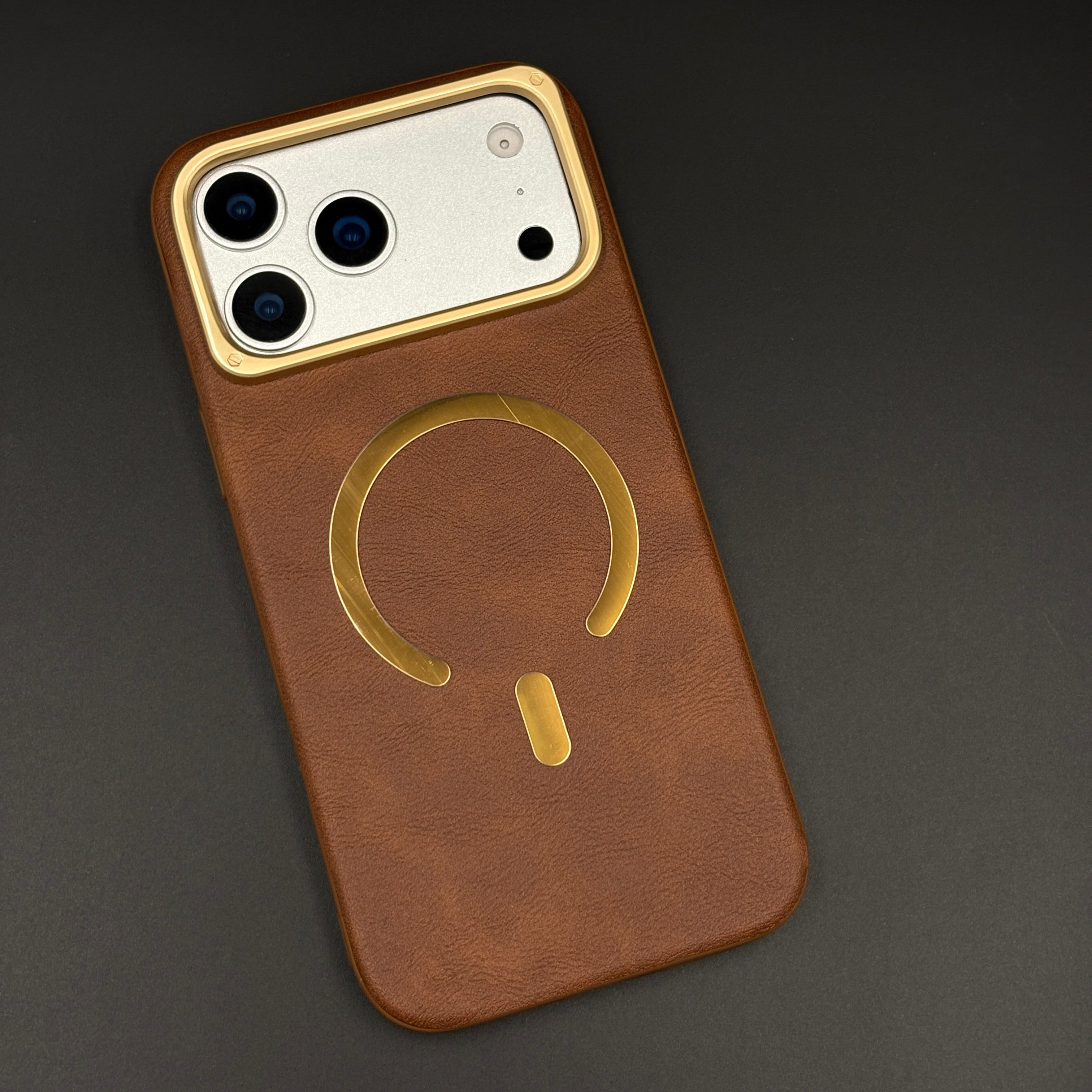 Leather MagSafe Mobile Case Cover for iPhone 17 Series | Slim Protective Back