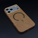 Leather MagSafe Mobile Case Cover for iPhone 17 Series | Slim Protective Back
