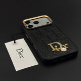 CD Embossed Jeweled Style Emblem Case for iPhone 18 Pro with Premium Textured Finish