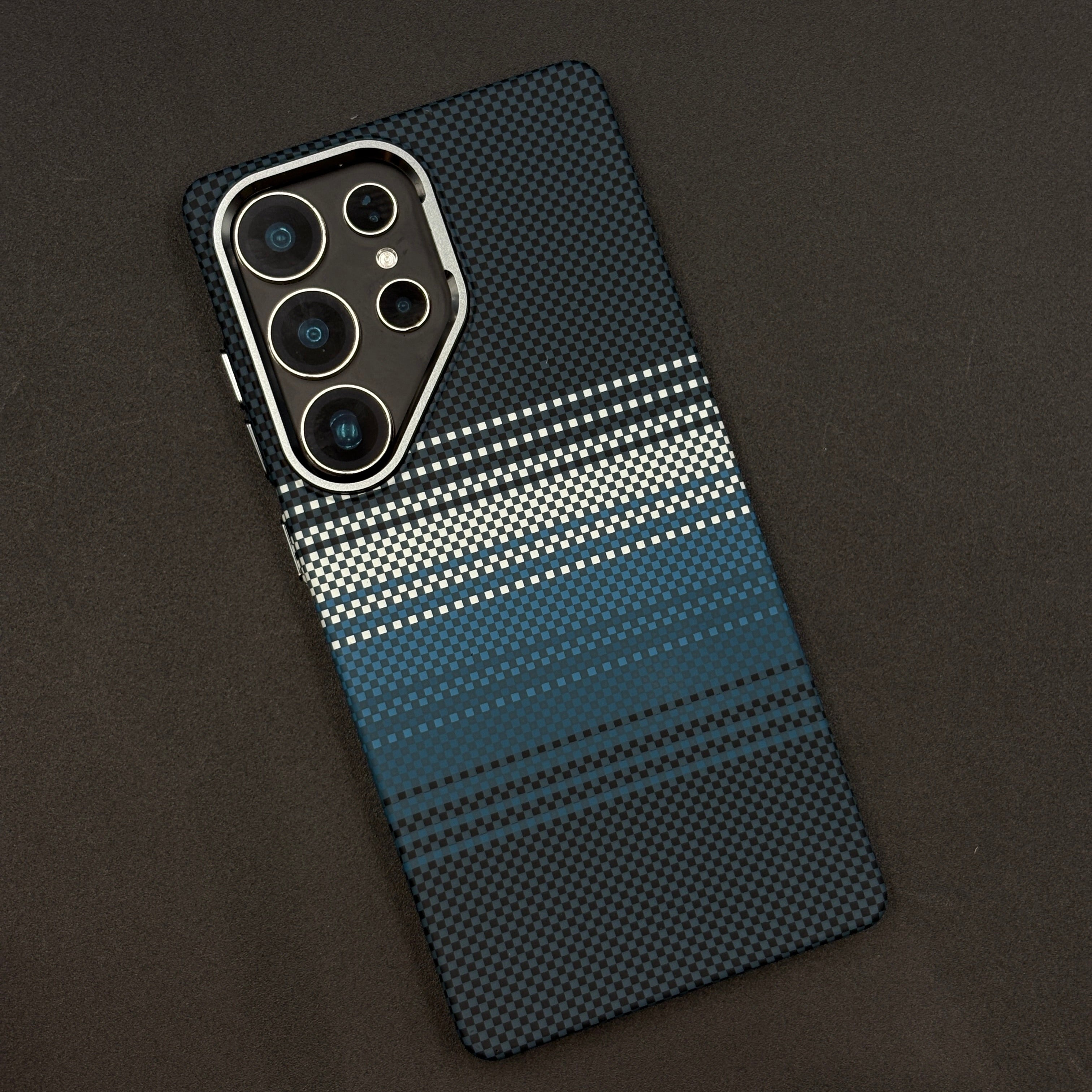 Samsung Galaxy S24 Ultra Teal Premium Slim Case | Rare Aramid Texture Finish | Real Carbon Fibre Feel | Hidden MagSafe