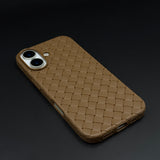 Woven Leather Mobile Case Cover for iPhone 17 | Basket Weave Slim Protection