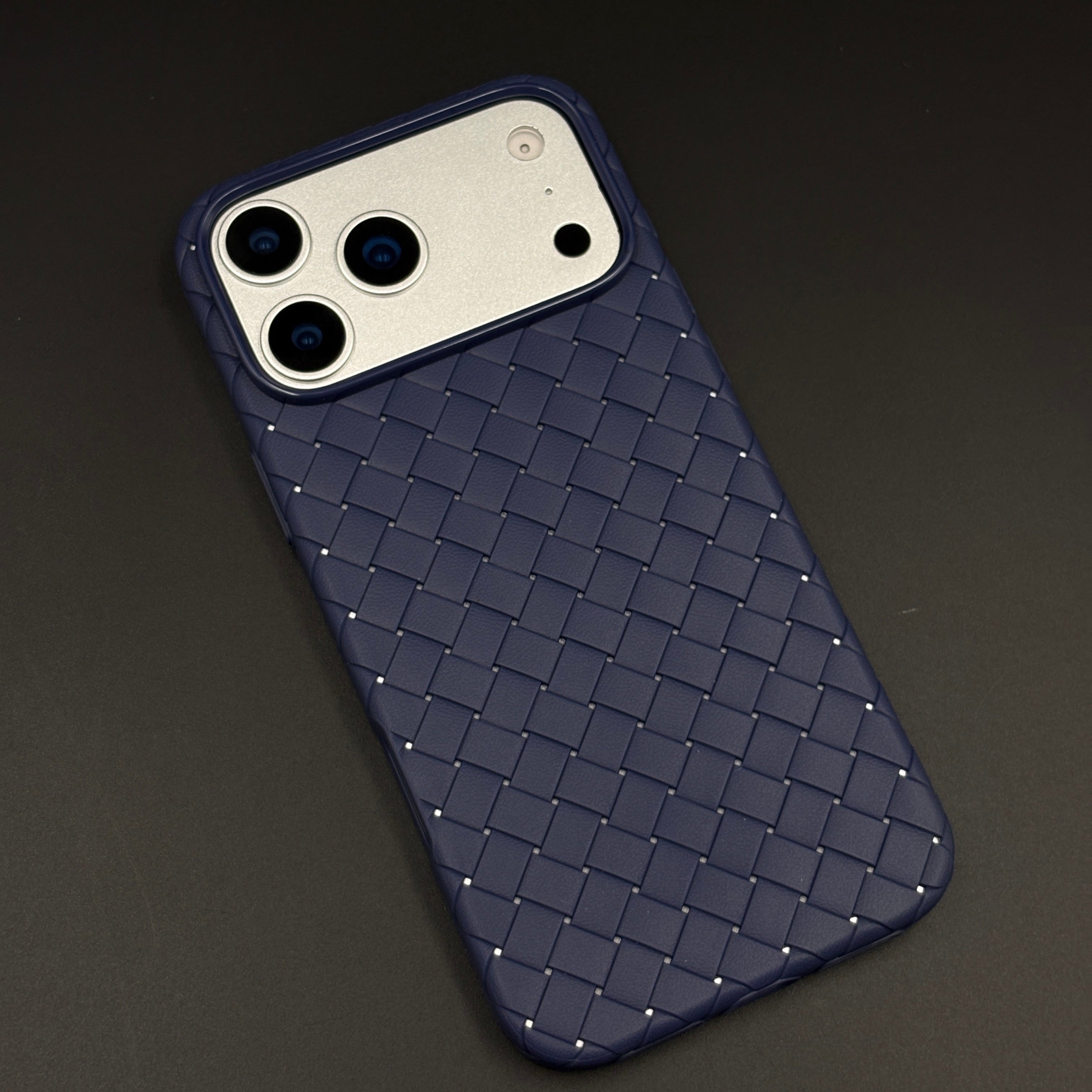 Woven Leather Mobile Case Cover for iPhone 17 Series | Basket Weave Slim Protection
