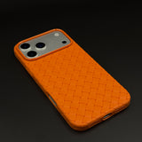 Woven Leather Mobile Case Cover for iPhone 17 Series | Basket Weave Slim Protection