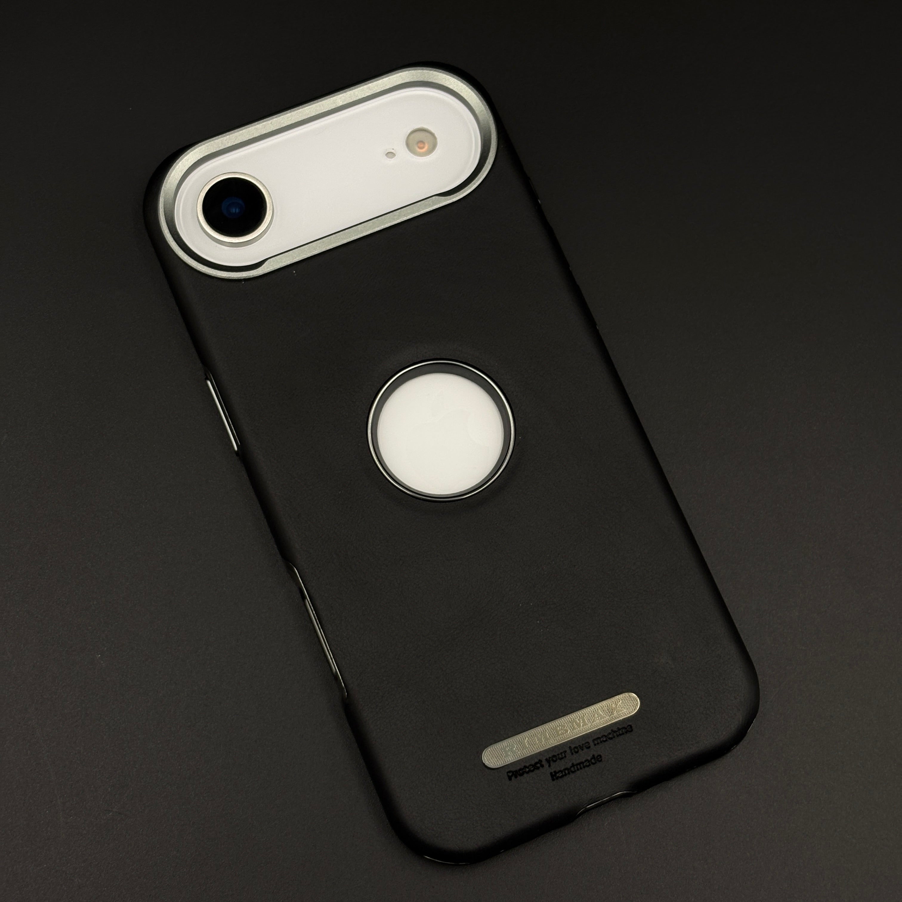 Logo Cut Hidden MagSafe Leather Mobile Case Cover for iPhone 17 Air | Exposed Apple Logo