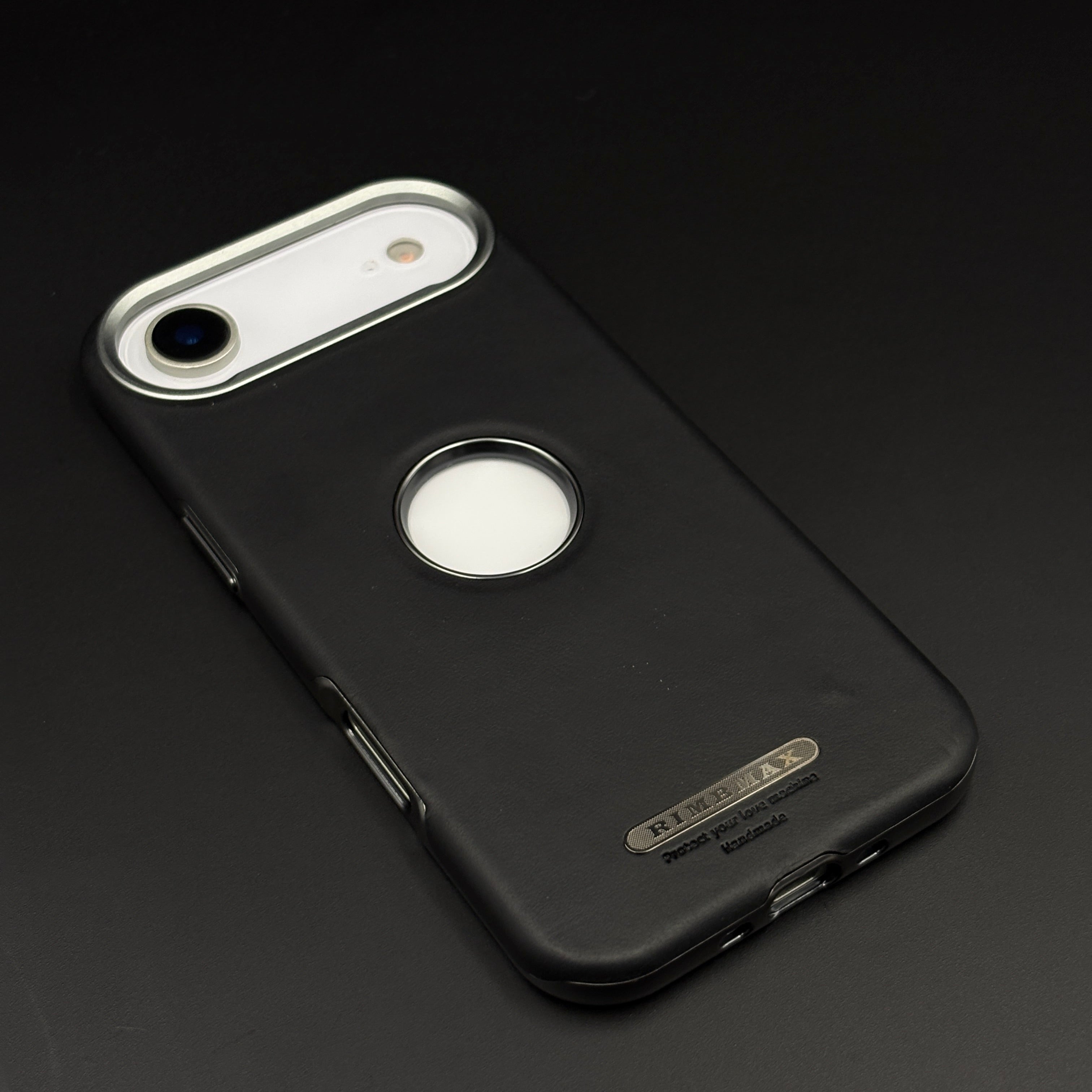 Logo Cut Hidden MagSafe Leather Mobile Case Cover for iPhone 17 Air | Exposed Apple Logo