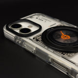 Metal Rotating Stand MagSafe Case for iPhone 17 | Futuristic Tech Gear Ring Kickstand