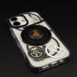 Metal Rotating Stand MagSafe Case for iPhone 17 | Futuristic Tech Gear Ring Kickstand