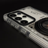 Metal Rotating Stand MagSafe Case for Samsung Galaxy S25 Ultra | Futuristic Tech Gear Ring Kickstand