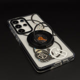 Metal Rotating Stand MagSafe Case for Samsung Galaxy S25 Ultra | Futuristic Tech Gear Ring Kickstand