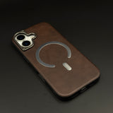 Leather MagSafe Mobile Case Cover for iPhone 17 | Slim Protective Back