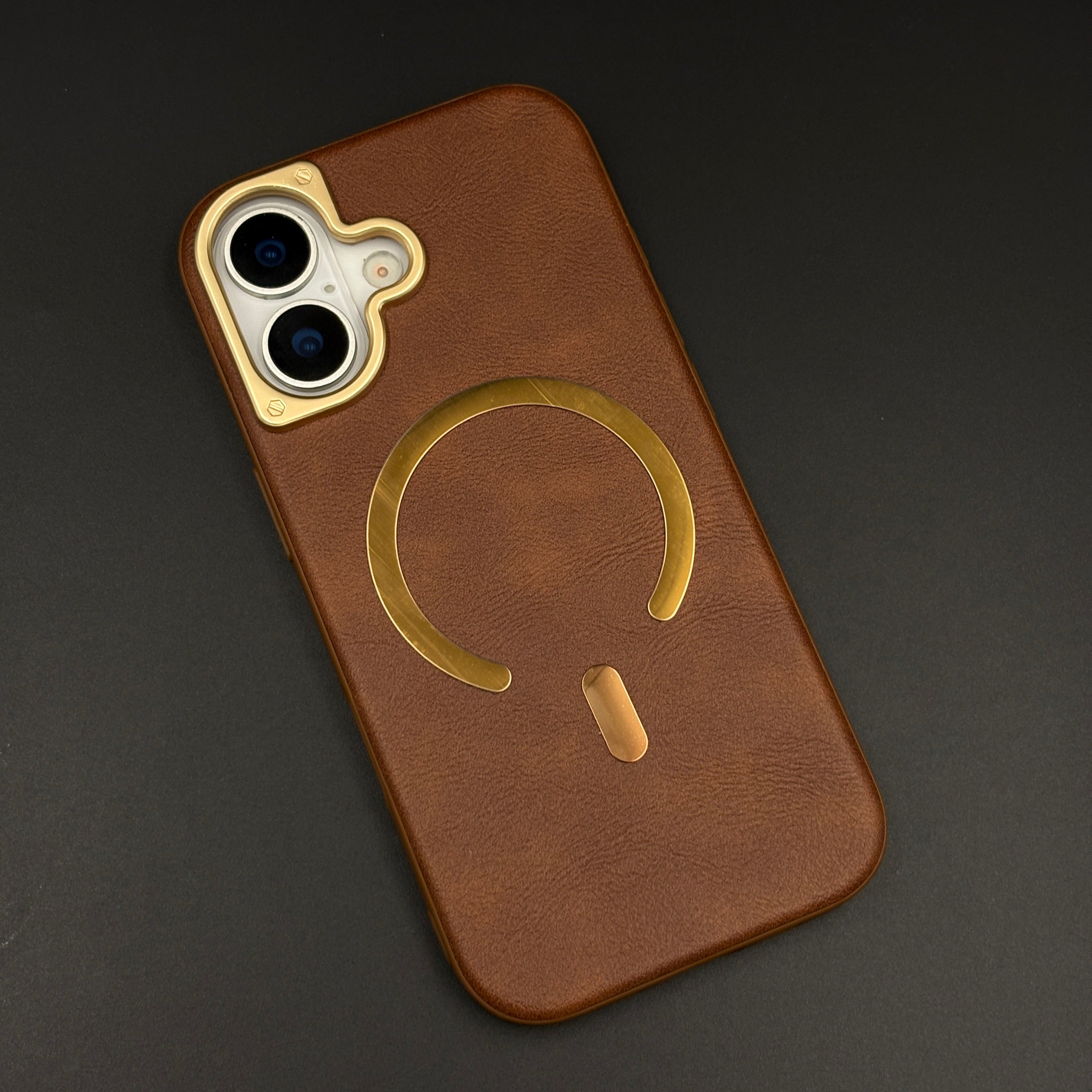 Leather MagSafe Mobile Case Cover for iPhone 17 | Slim Protective Back