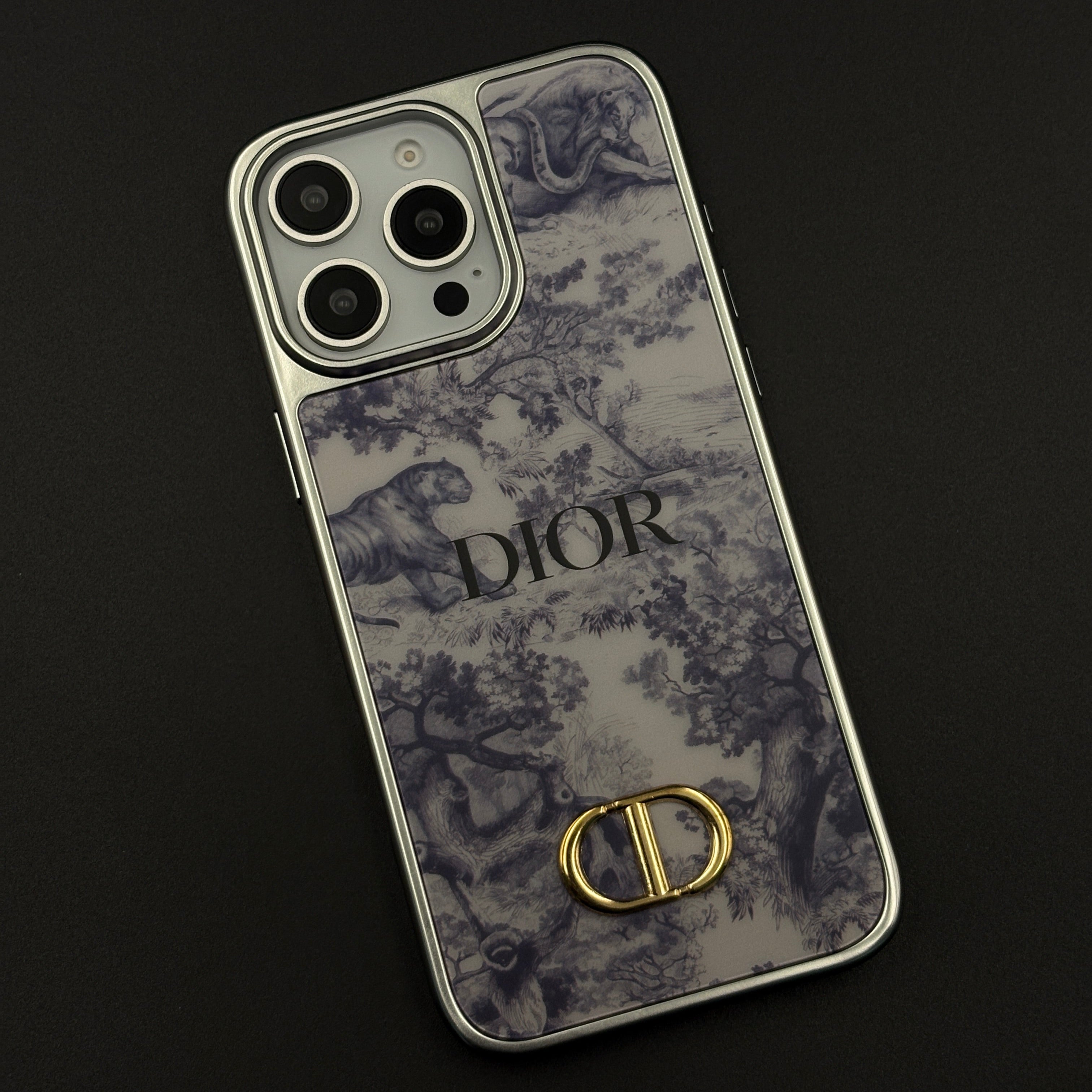 CD Toile Bloom Designer Case for iPhone 16 Pro Max with Elegant Floral Heritage Print