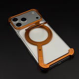 Z Bracket 360 Rotating MagSafe Phone Case Cover for iPhone 17 Series | Metal Frameless Edition