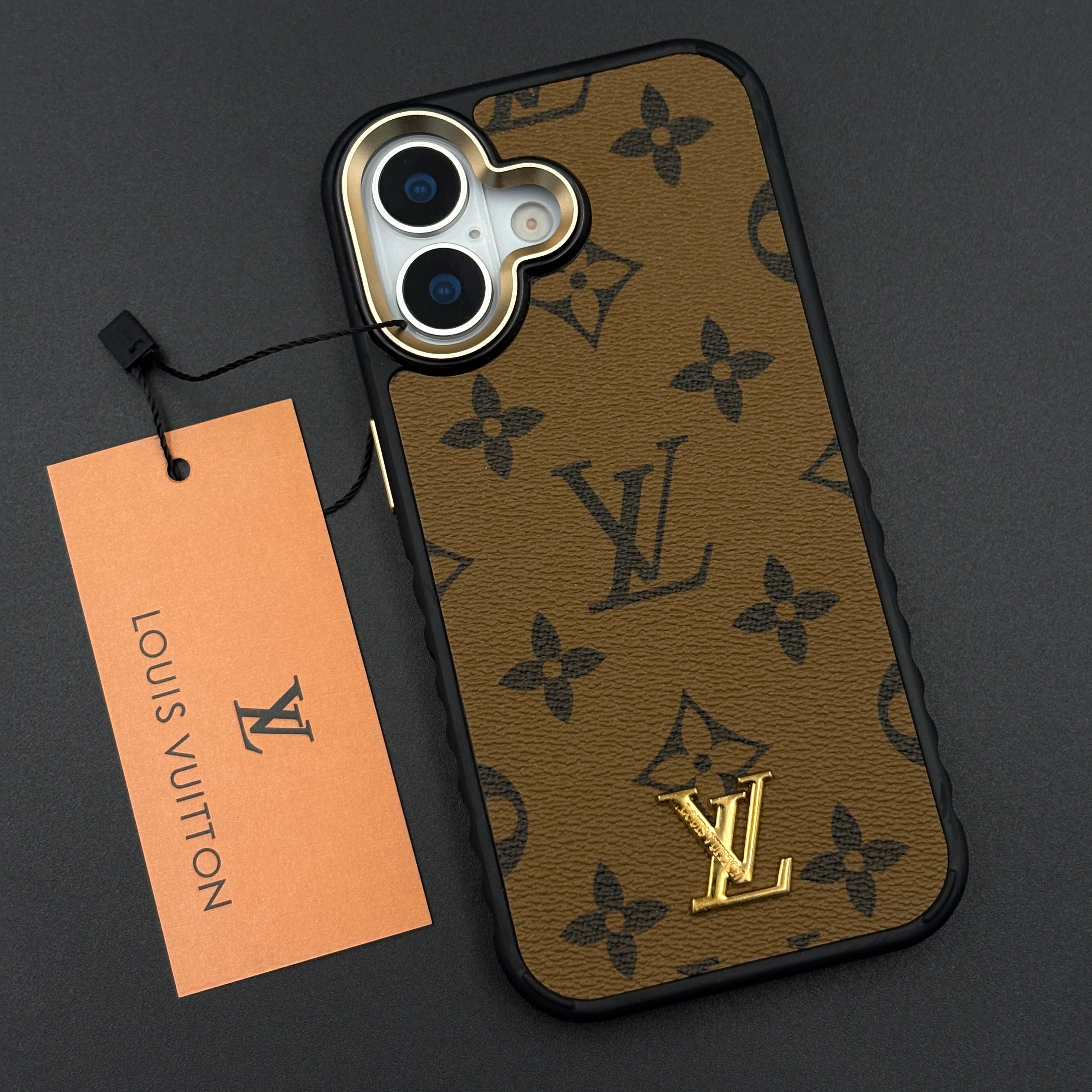 Luxury Fashion Brand Classic Monogram Case for iPhone 17 with Signature Heritage Logo
