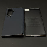 Carbon Fibre Smooth Feel Case with Front Screen Protector For Samsung Galaxy Z Fold 6 | Lightweight | Luxury Look