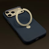 MagSafe Leather Ring Stand Mobile Case for iPhone 17 Series | Premium Metal Kickstand Back Cover