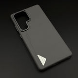 Hidden MagSafe Leather Case for Samsung Galaxy S25 Ultra | Magnetic Wireless Charging Protective Cover